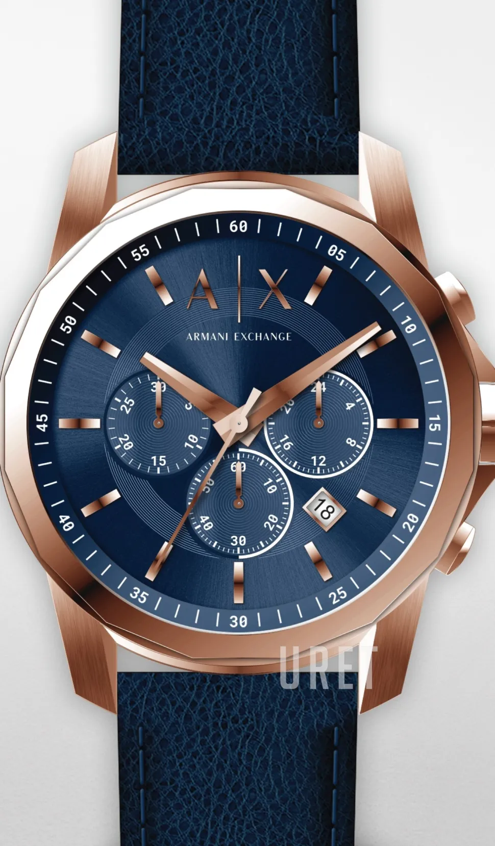 Banks Blå/Läder Ø44 mm