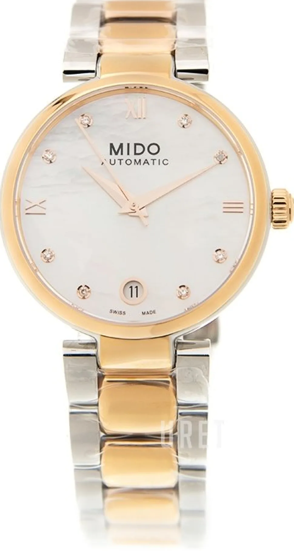 Baroncelli Vit/Roséguldstonat stål Ø33 mm