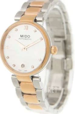 Baroncelli Vit/Roséguldstonat stål Ø33 mm