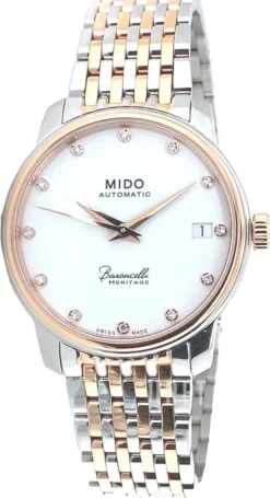 Baroncelli Vit/Roséguldstonat stål Ø33 mm