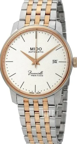 Baroncelli Vit/Roséguldstonat stål Ø39 mm