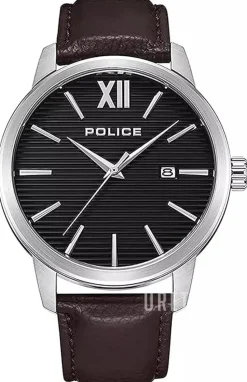 Bedum Svart/Läder Ø44 mm