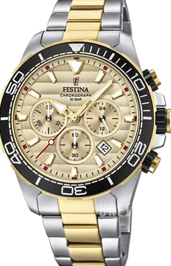 Beige/Gulguldtonat stål Ø44.3 mm