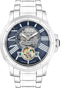 Bertha Blå/Stål Ø42 mm