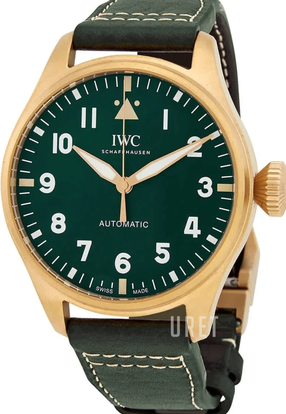 Big Pilot Grön/Läder Ø43 mm