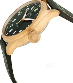 Big Pilot Grön/Läder Ø43 mm