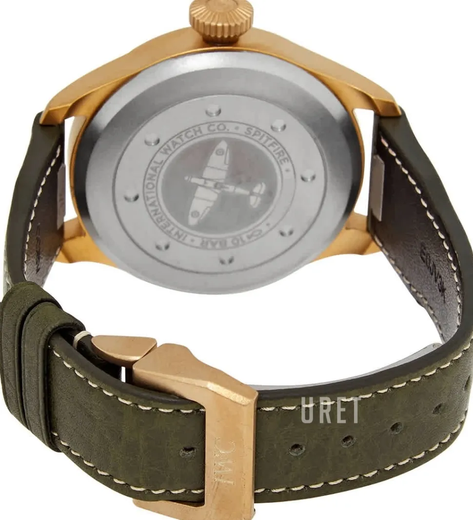 Big Pilot Grön/Läder Ø43 mm