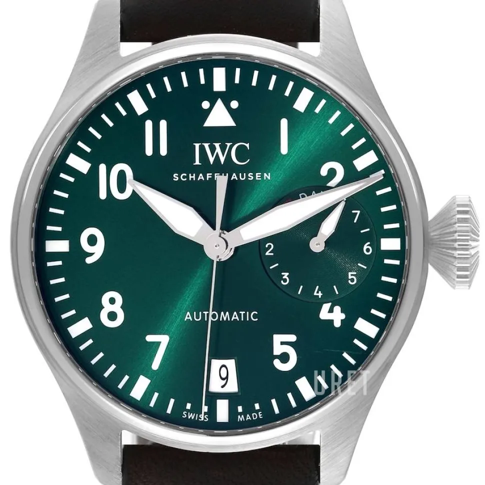 Big Pilot Grön/Läder Ø46.2 mm