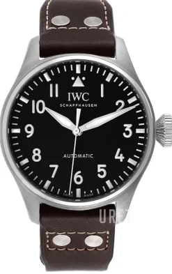 Big Pilot Svart/Läder Ø43 mm