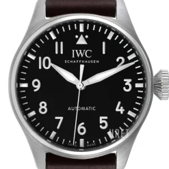 Big Pilot Svart/Läder Ø43 mm