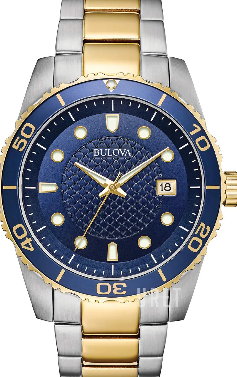 Blå/Gulguldtonat stål Ø43 mm