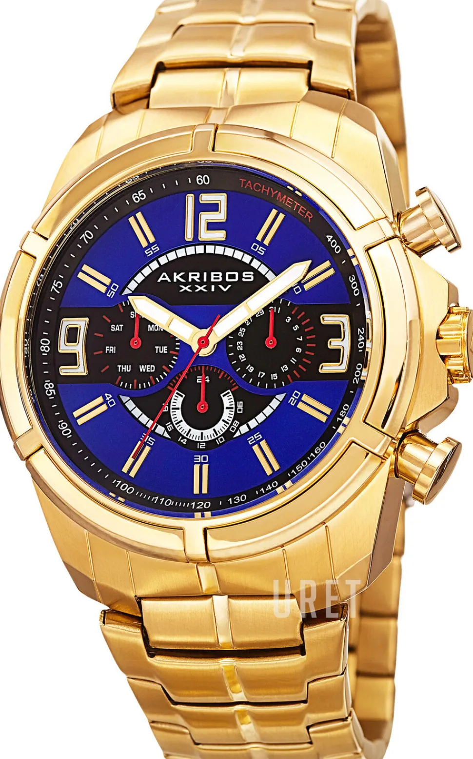 Blå/Gulguldtonat stål Ø46 mm