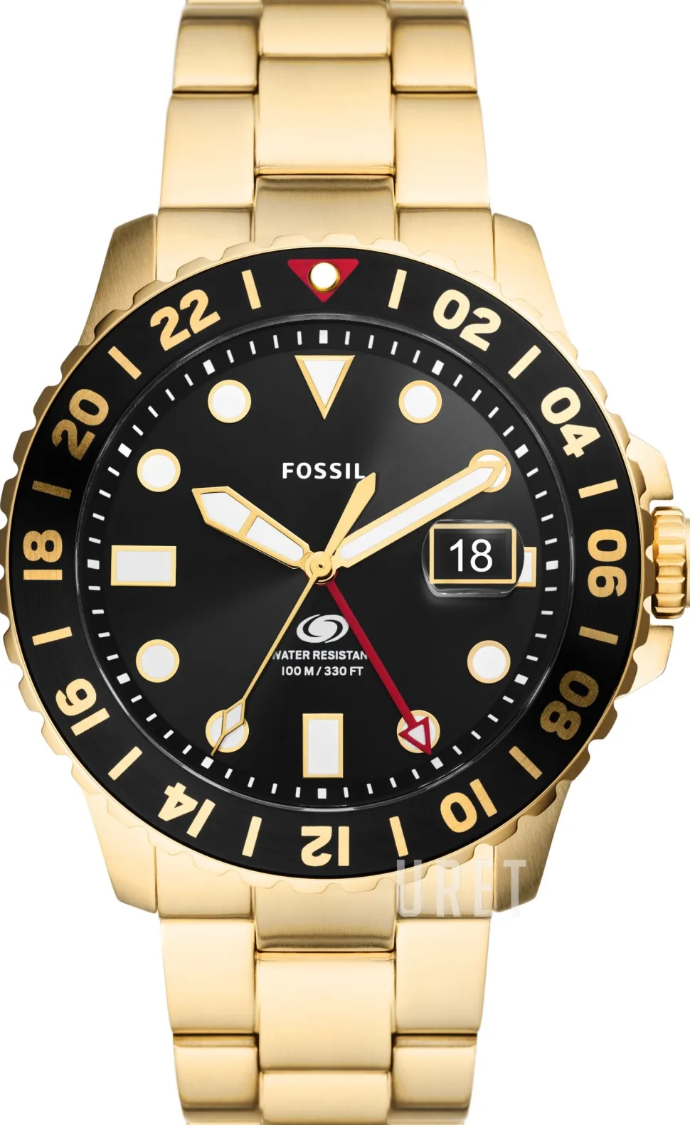 Blue Svart/Guldtonat stål Ø46 mm