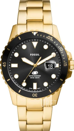 Blue Svart/Guldtonat stål Ø42 mm