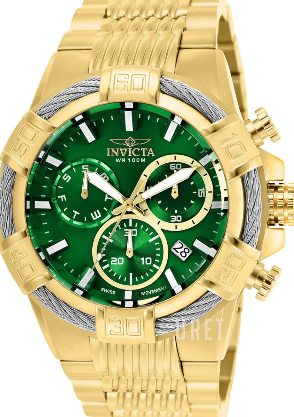 Bolt Grön/Gulguldtonat stål Ø51 mm