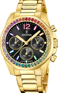 Boyfriend Svart/Guldtonat stål Ø38.1 mm