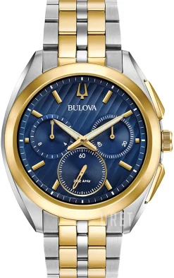 Bracelet Blå/Gulguldtonat stål Ø45 mm