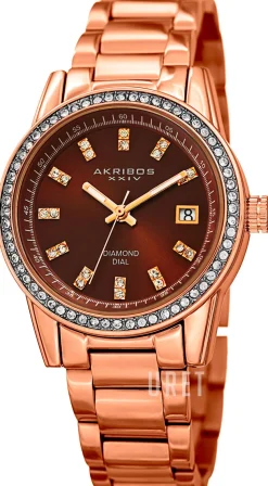 Brun/Roséguldstonat stål Ø36 mm