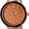 Caravelle Brun/Roséguldstonat stål Ø37 mm