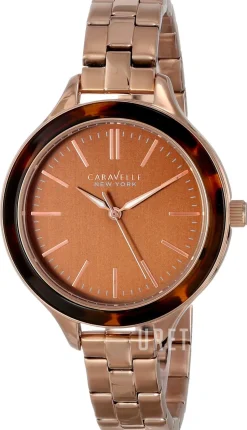 Caravelle Brun/Roséguldstonat stål Ø37 mm