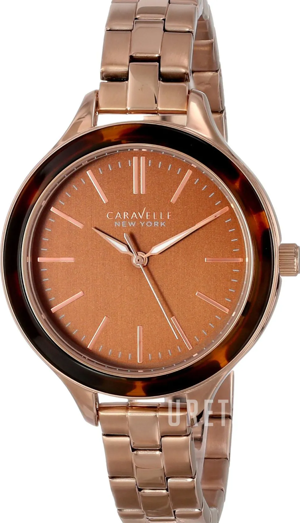 Caravelle Brun/Roséguldstonat stål Ø37 mm