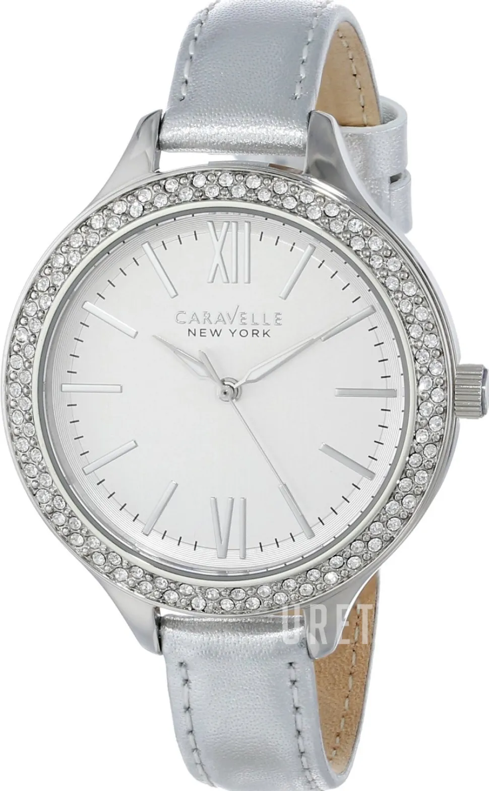Caravelle Silverfärgad/Läder Ø44.5 mm