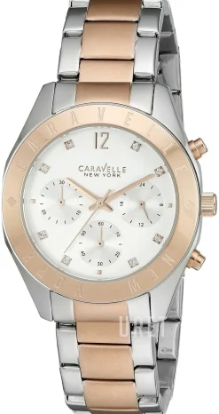 Caravelle Silverfärgad/Roséguldstonat stål Ø36 mm