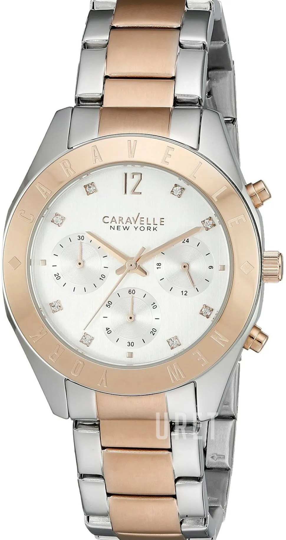 Caravelle Silverfärgad/Roséguldstonat stål Ø36 mm