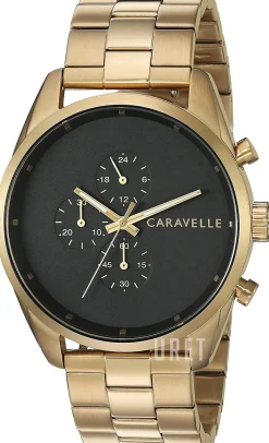 Caravelle Svart/Gulguldtonat stål Ø44 mm