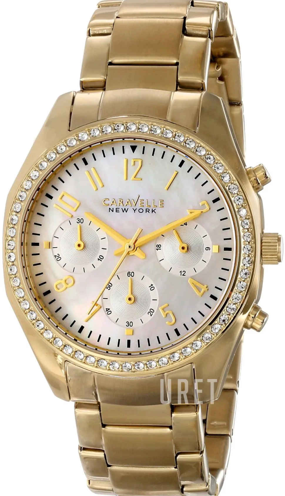 Caravelle Vit/Gulguldtonat stål Ø38 mm