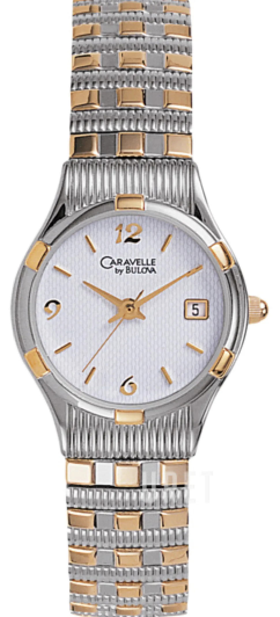 Caravelle Vit/Roséguldstonat stål Ø24.5 mm