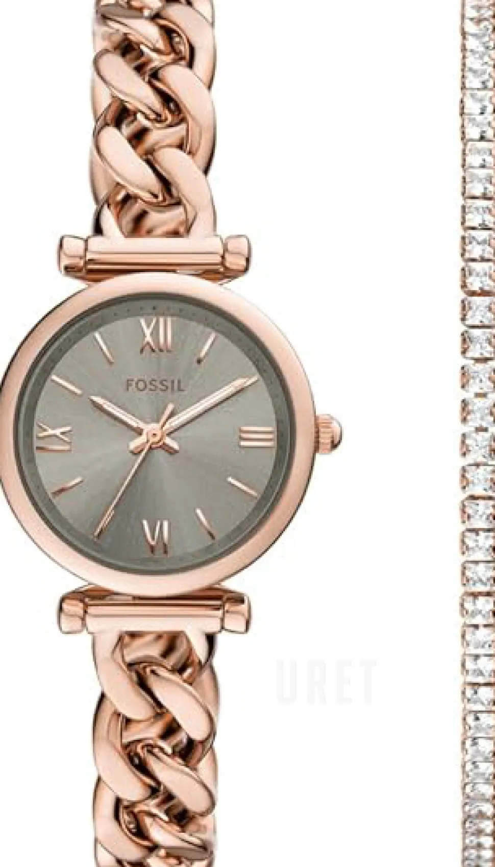 Carlie Grå/Roséguldstonat stål Ø28 mm