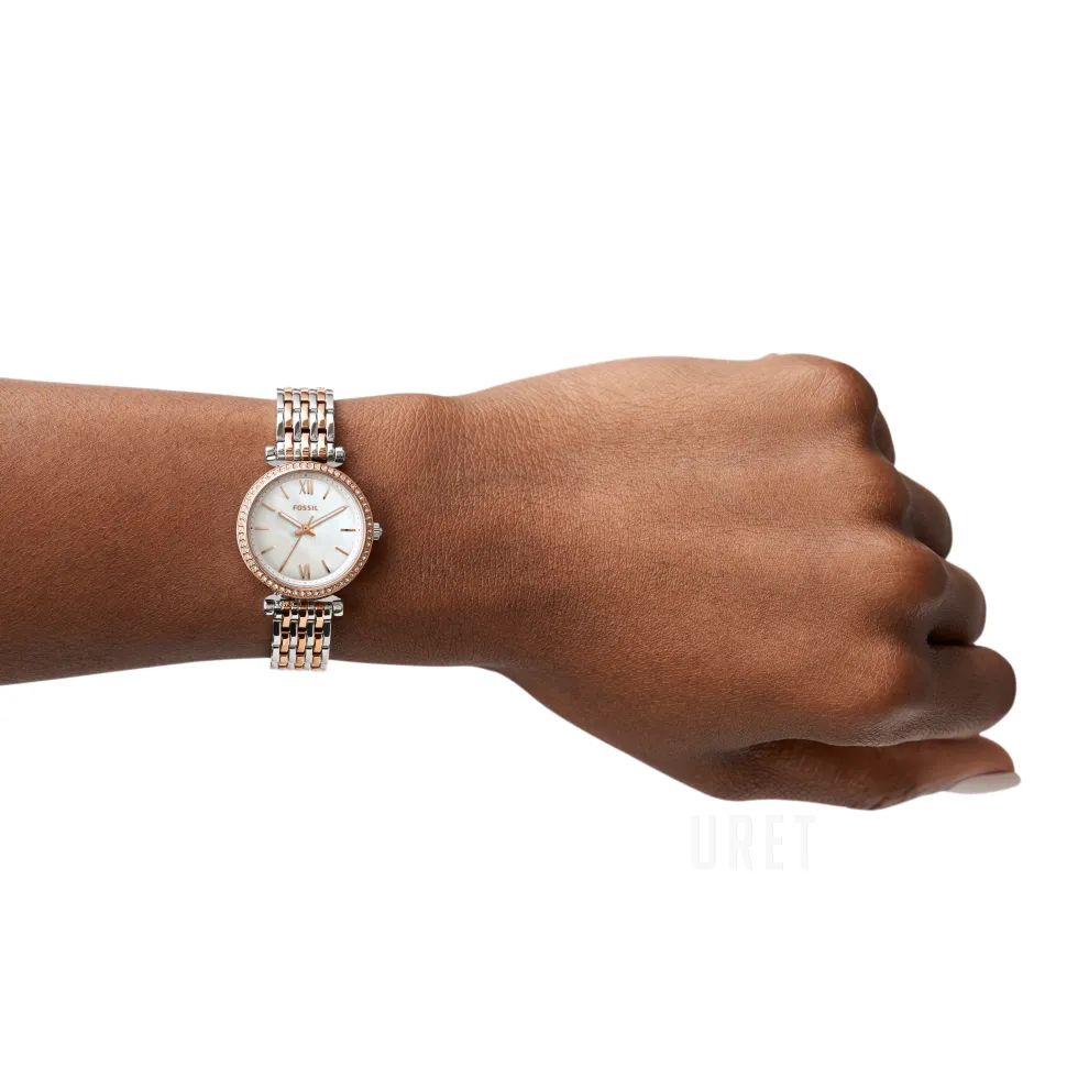 Carlie Mini Vit/Roséguldstonat stål Ø28 mm