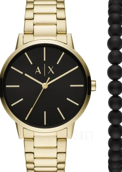 Cayde Svart/Gulguldtonat stål Ø42 mm