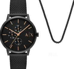 Cayde Svart/Stål Ø42 mm