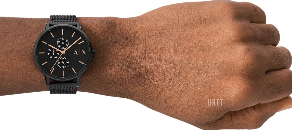 Cayde Svart/Stål Ø42 mm