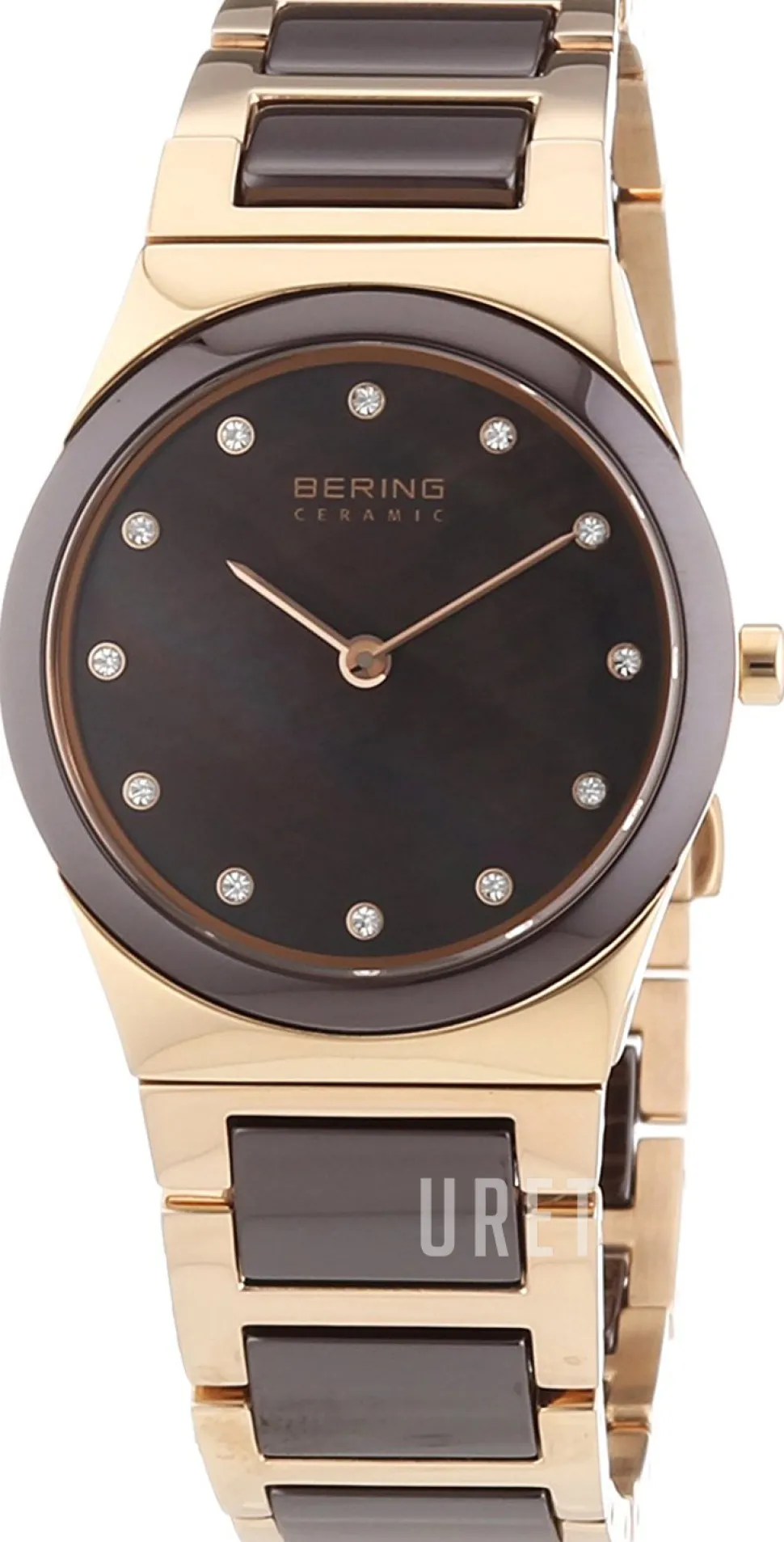 Ceramic Brun/Roséguldstonat stål Ø30 mm