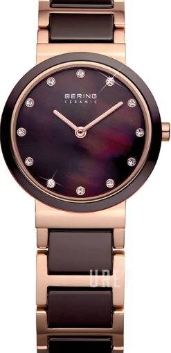 Ceramic Brun/Roséguldstonat stål Ø25 mm