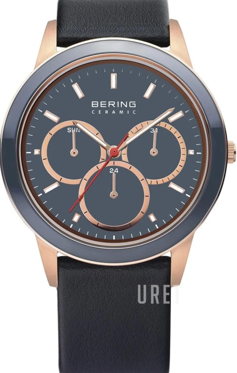 Ceramic Grå/Läder Ø40 mm