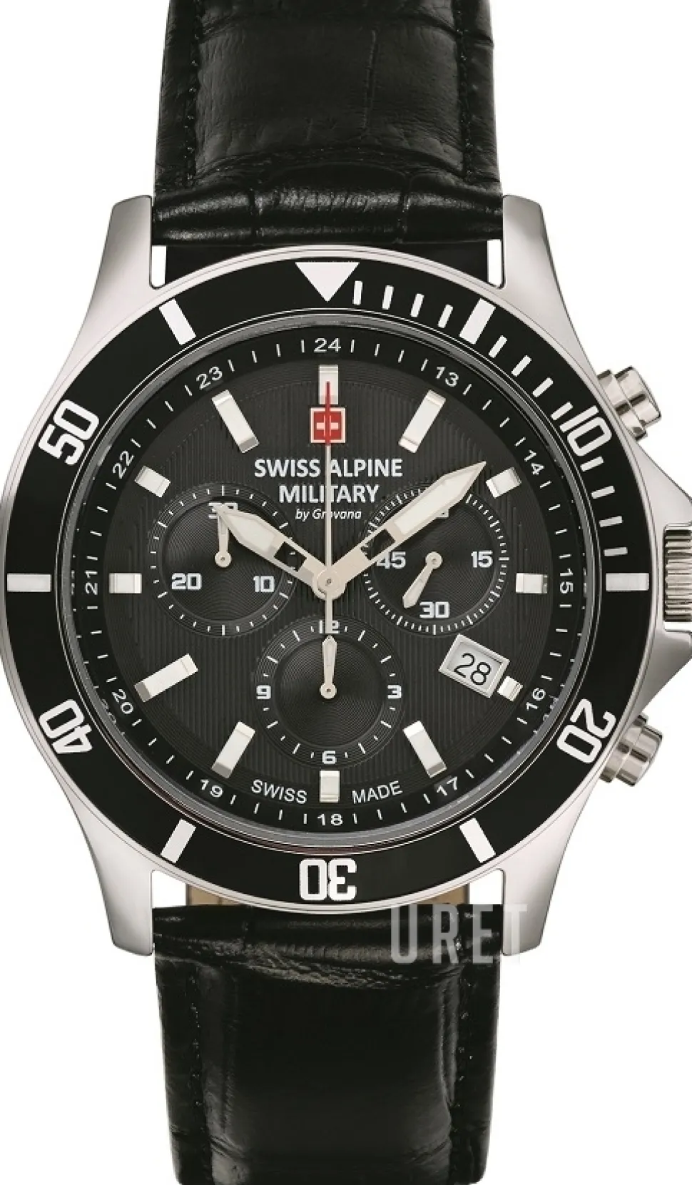 Challenger Chrono Svart/Läder Ø42 mm