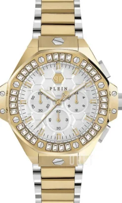 Chrono Royal Vit/Gulguldtonat stål Ø42 mm