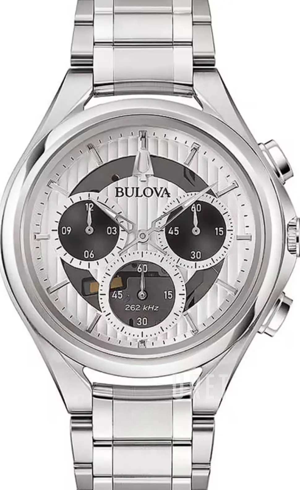 Chronograph Vit/Stål Ø45 mm