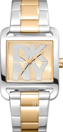 City Maxi Guldtonad/Guldtonat stål 37x29 mm