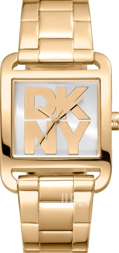 City Maxi Silverfärgad/Guldtonat stål 37x29 mm