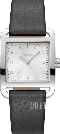 City Midi Silverfärgad/Läder 35x27 mm