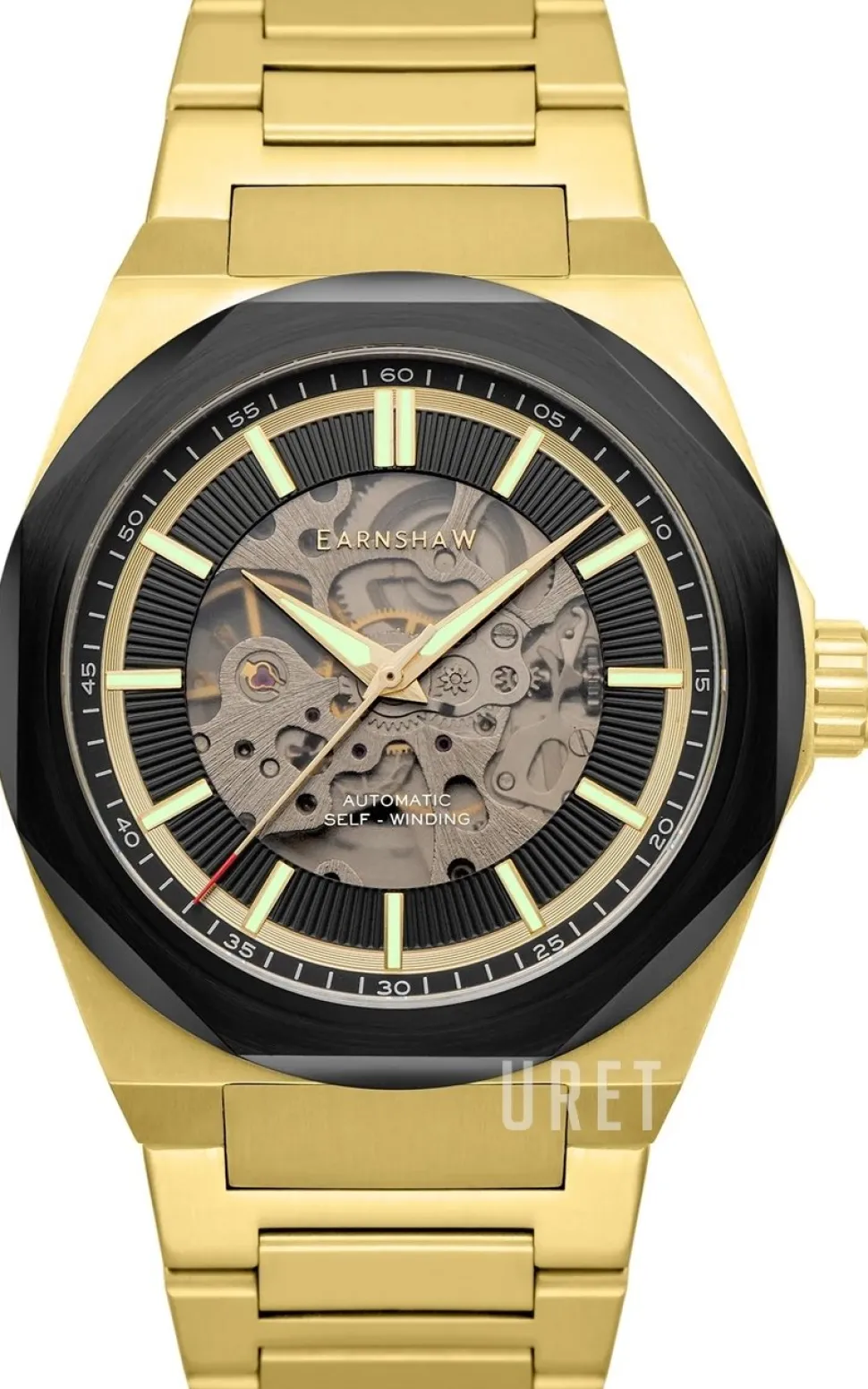 Clark Svart/Gulguldtonat stål Ø44 mm