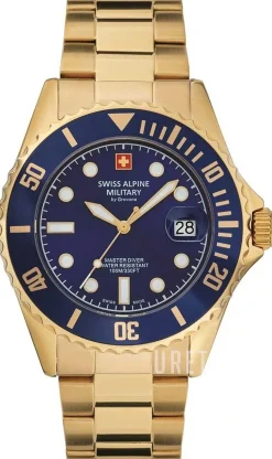 Classic Blå/Gulguldtonat stål Ø42 mm