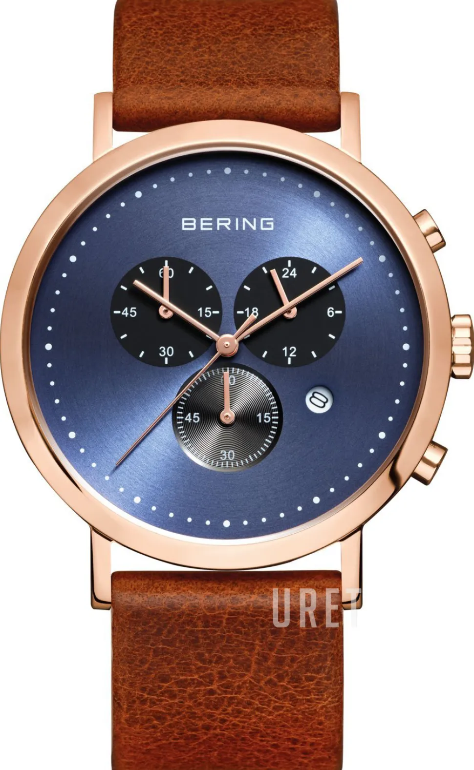 Classic Blå/Läder Ø40 mm