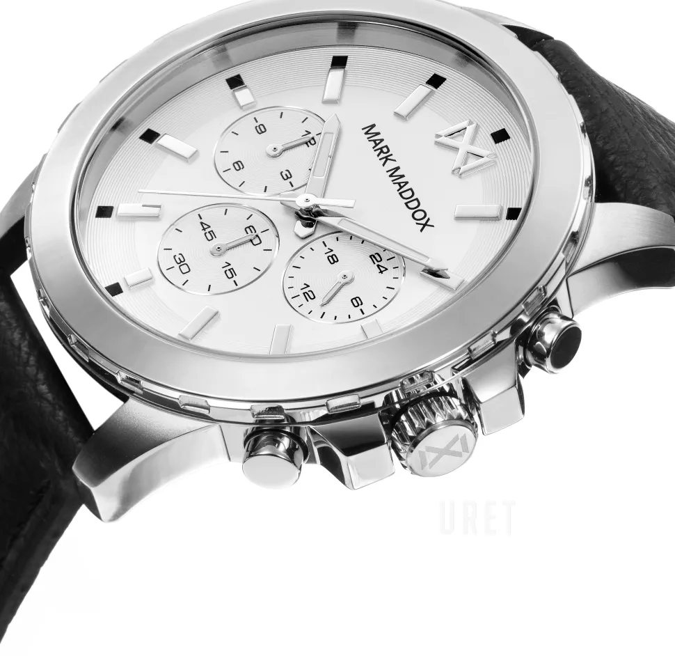 Classic Silverfärgad/Läder Ø44 mm