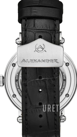 Classic Silverfärgad/Läder Ø43 mm